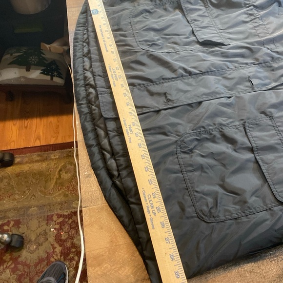 Arizona Jeans Co Womens Black Jacket Faux Fur Hood Rain Slick Jrs Plus 3X - Picture 8 of 16